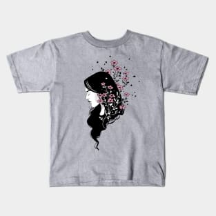 Floral portrait Kids T-Shirt